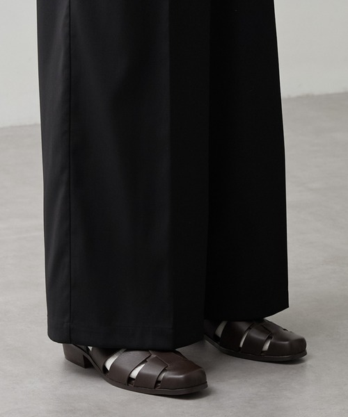 CALLNE サンダル 「CALLNE」Real Leather Squaretoe Gluca Heelsandal