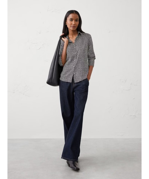 BANANA REPUBLIC ベロアシャツ MブラックVINTAGE セール】BANANA REPUBLIC FACTORY STORE シルキークラシック