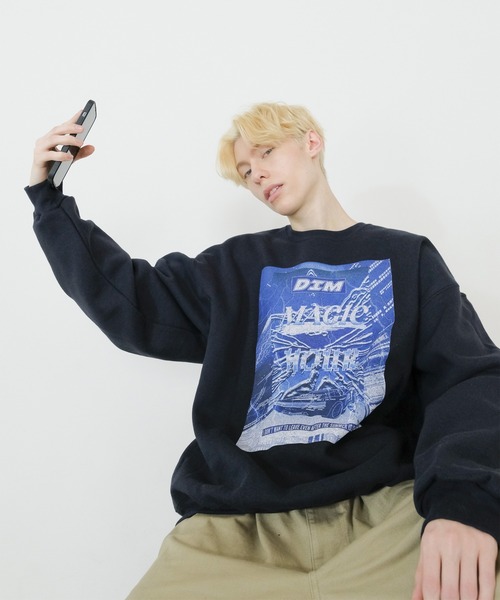 トレーナー スウェット FRUIT OF THE LOOM×亀石将也　GRAPHIC SWEAT レディース メンズ FRUIT OF THE LOOM トレーナー スウェット LOOM×亀石将也