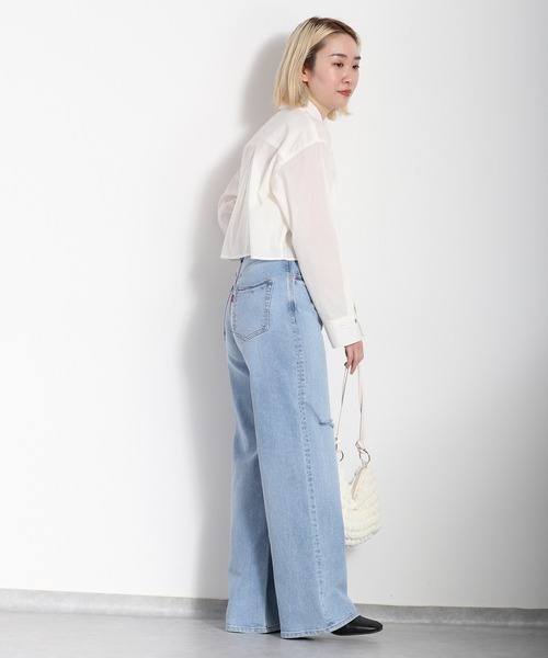 ブラウス シャツ インド綿シャツ レディース ＆HALF ブラウス シャツ インド綿刺繍切替カラールーズシャツ