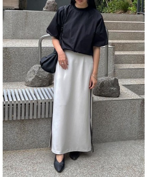 MANOFマノフ【新品】スリットレイヤードスカート ロングスカート MANOF（マノフ） スカート SIDE LINE SKIRT : ZOZOTOWN Yahoo!店