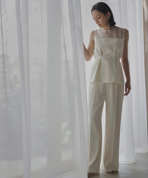 anuans（アニュアンス） パンツ コンフォートタックストレートパンツ