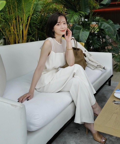 anuans（アニュアンス） パンツ コンフォートタックストレートパンツ