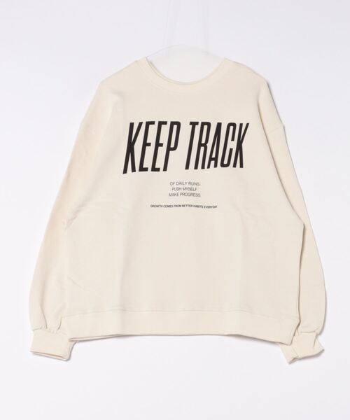 トレーナー スウェット 　KEEP TRACKロゴ プルオーバー　8744-118KO レディース