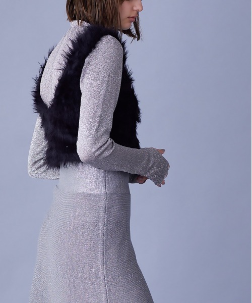 ベスト シャギーニットキャミソール レディース