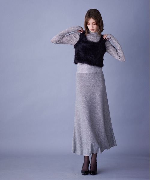 ベスト シャギーニットキャミソール レディース