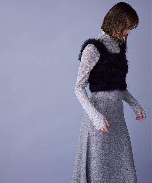 ベスト シャギーニットキャミソール レディース