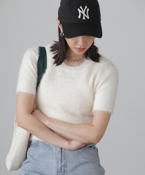 FREE'S MART ニット セーター 「6色展開」シャギー半袖ニット