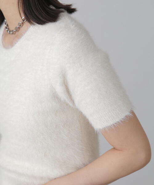 ニット セーター シャギー半袖ニット レディース FREE'S MART ニット セーター 「6色展開」シャギー半袖ニット