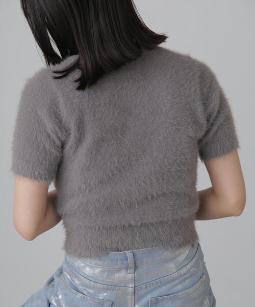 シャギー半袖ニット FREE'S MART ニット セーター 「6色展開」シャギー半袖ニット