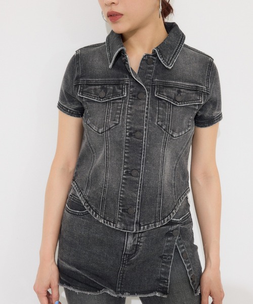 ブラウス シャツ OVERDYE COMPACT CROP TOPS-BE オーバーダイ コンパクト クロップ トップス ビーイー / セットアップ可