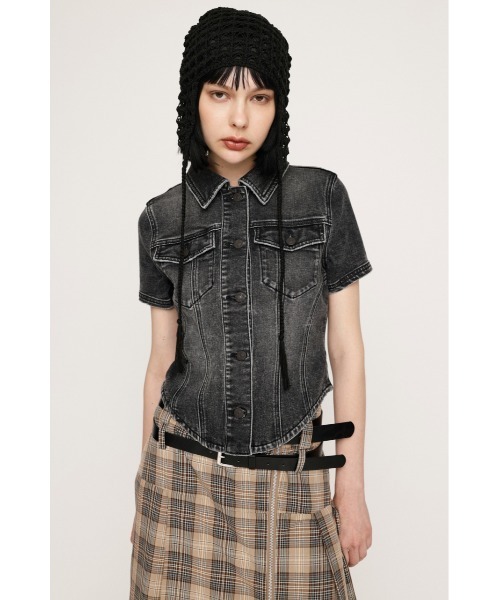ブラウス シャツ OVERDYE COMPACT CROP TOPS-BE オーバーダイ コンパクト クロップ トップス ビーイー / セットアップ可 SLY ブラウス シャツ OVERDYE COMPACT CROP TOPS-BE オーバー