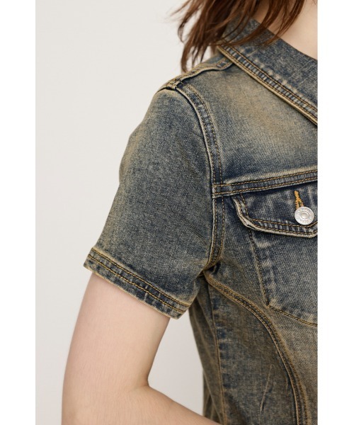 ブラウス シャツ OVERDYE COMPACT CROP TOPS-BE オーバーダイ コンパクト クロップ トップス ビーイー / セットアップ可 SLY ブラウス シャツ OVERDYE COMPACT CROP TOPS-BE オーバー