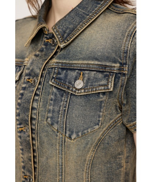 ブラウス シャツ OVERDYE COMPACT CROP TOPS-BE オーバーダイ コンパクト クロップ トップス ビーイー / セットアップ可 SLY ブラウス シャツ OVERDYE COMPACT CROP TOPS-BE オーバー