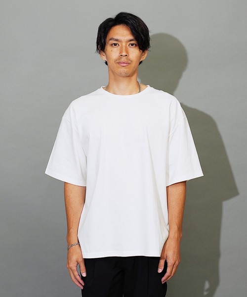 ホワイト 半袖 Tシャツ ルーズフィット JIGGYS SHOP（ジギーズショップ） tシャツ ルーズフィットクルーネック