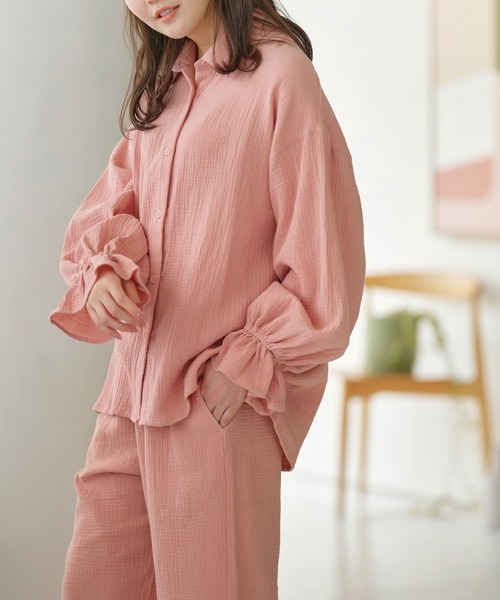定価¥14300●半額以下●新品●ガーゼパイル ルームウエア パジャマ M imgrc0129253690.jpg