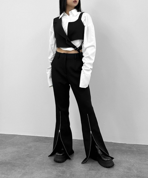 LVEU.（ラブユ） ベスト ジレ 「LVEU.」アシメデザインベストビスチェ