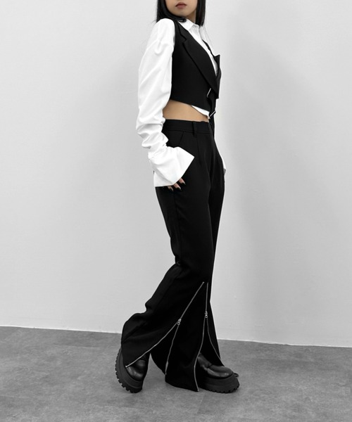 LVEU.（ラブユ） ベスト ジレ 「LVEU.」アシメデザインベストビスチェ