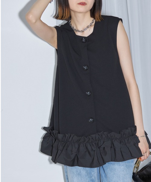 ベスト ジレ フリルベスト レディース : ZOZOTOWN Yahoo!店