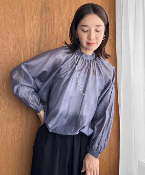 トップス doux. DOUX ARCHIVES シャツ ブラウス シアーバルーンブラウス