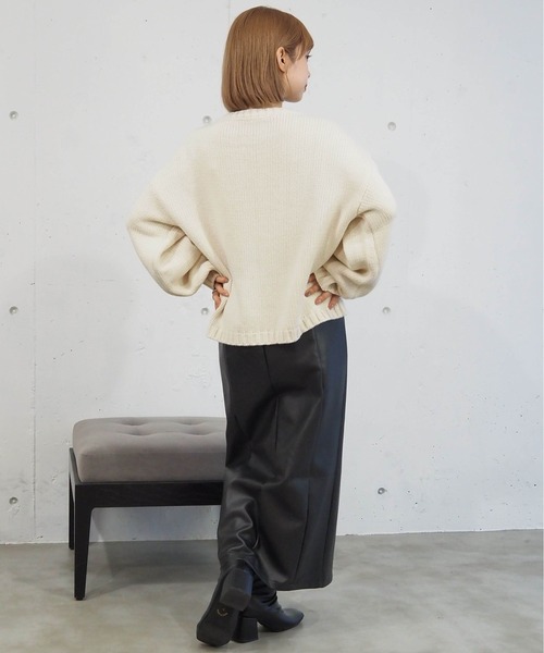 tiptop ニット セーター フロントドロストニットプルオーバー