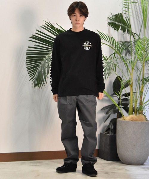 黒 長袖カットソー バックプリント SALTY CREW tシャツ SALTY CREW/ソルティークルー ロンT/長袖Tシャツ