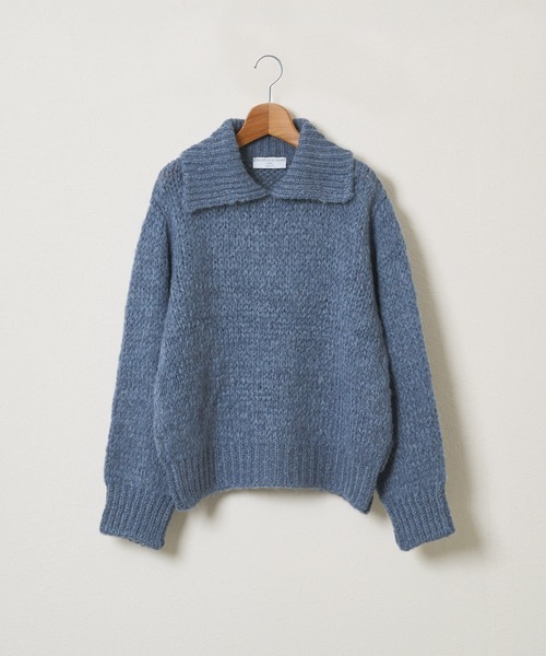 ニット セーター 「Tricots Jean Marc」襟付きモヘヤ混ニットプルオーバー レディース TRICOTS JEAN MARC ニット セーター 「Tricots Jean Marc」襟