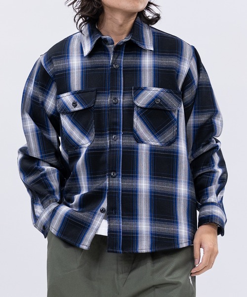 【美品】マディソンブルー CPO WOOL GRENCHECK シャツ　３ JOHN'S CLOSET（ジョンズクローゼット） シャツ 「3」裏起毛 先染め