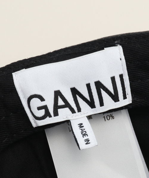 GANNI ganni ガニー ロゴキャップ GANNI(ガニー)｜ロゴ キャップ/ブラック の通販｜ELLESHOP