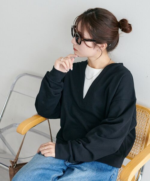 Discoat（ディスコート） tシャツ 「新色追加!/WEB限定」深Vショート丈