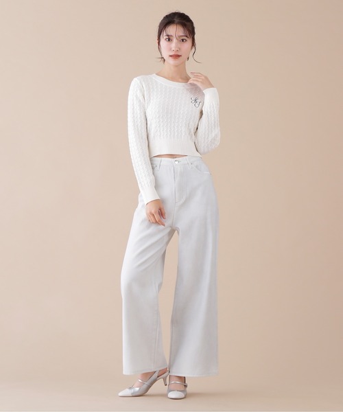 新品未使用品JILLby JILLSTUART パンツ　ズボン　ジルスチュアート ジルバイジルスチュアート JILL by JILLSTUART チェーンリボン