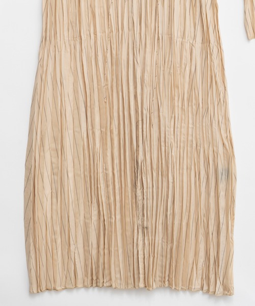 ドレス ランダムプリーツレースアップドレス / Random Pleat Lace-up Dressの画像