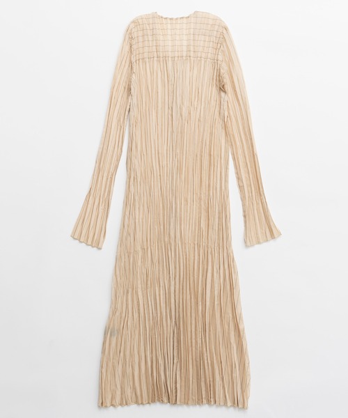 ドレス ランダムプリーツレースアップドレス / Random Pleat Lace-up Dressの画像