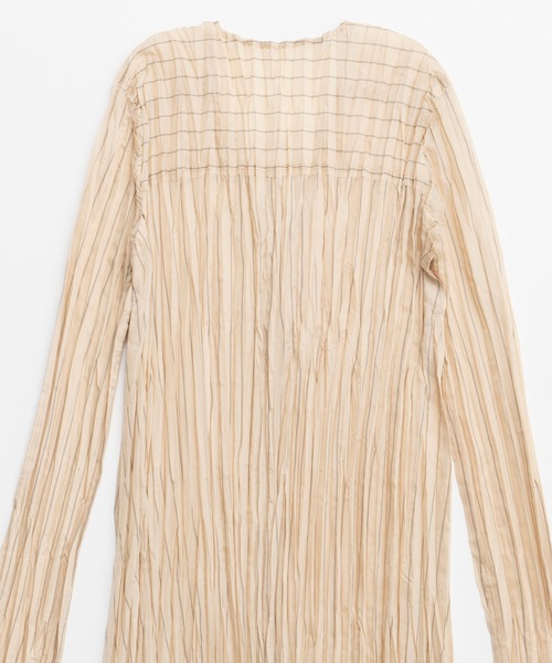 ドレス ランダムプリーツレースアップドレス / Random Pleat Lace-up Dressの画像