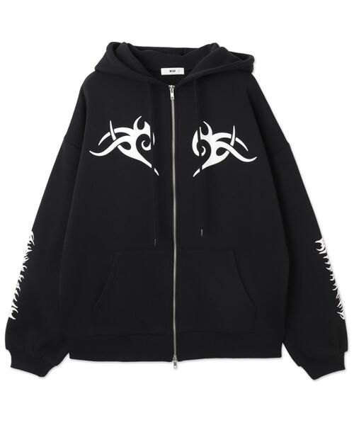 WEGO（ウィゴー） パーカー WEGO/グラフィック裏起毛ZIPビッグパーカー