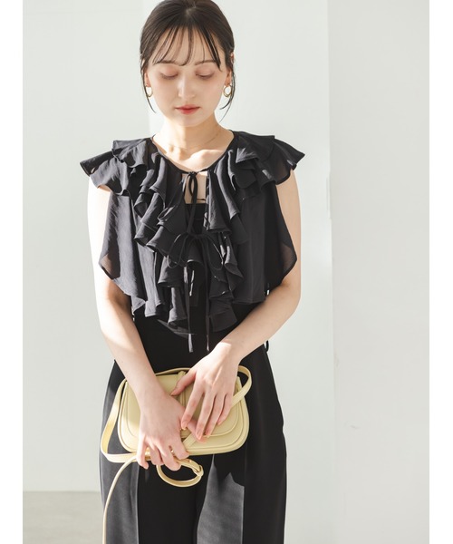 SNIDEL オールインワン ラッフルボレロコンビネゾン レディース