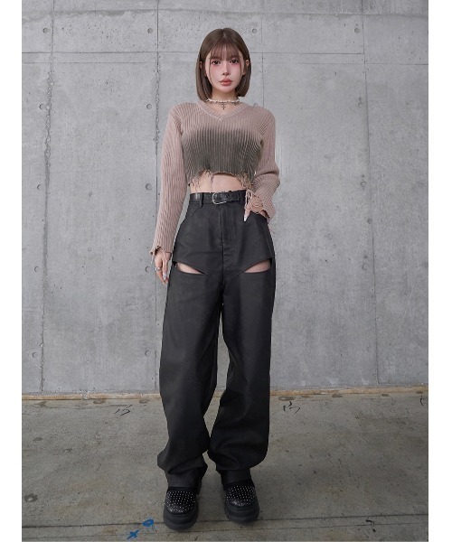 Darich ニット セーター スプレーデザインニットトップス