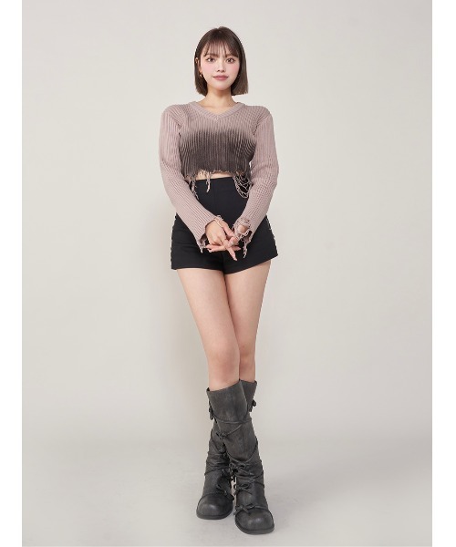 Darich ニット セーター スプレーデザインニットトップス