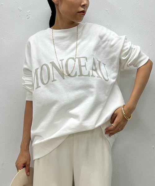 「LOUNGEDRESS」 スウェットカットソー FREE カーキ レディース Loungedress 「LOUNGEDRESS」 スウェットカットソー FREE カーキ