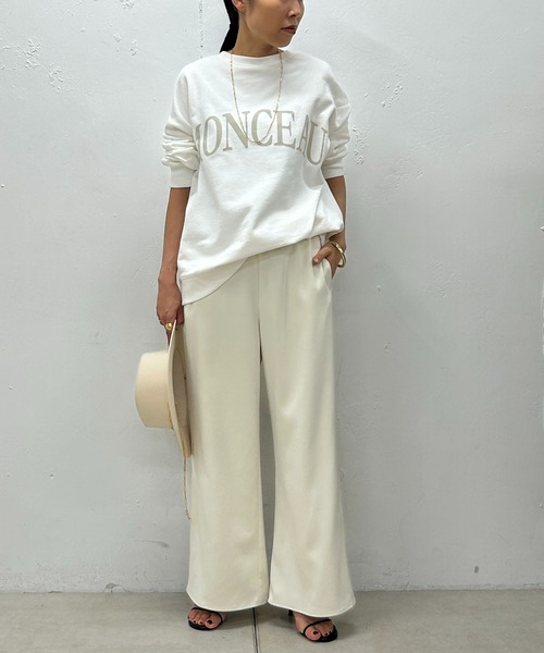 「LOUNGEDRESS」 スウェットカットソー FREE カーキ レディース Loungedress 「LOUNGEDRESS」 スウェットカットソー FREE カーキ