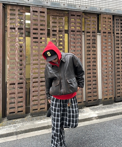 MandO（エムオー） パンツ 「MandO」チェック柄バギーイージーパンツ