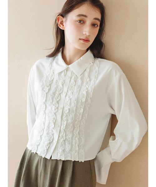 ブラウス シャツ フリルシャツ レディース