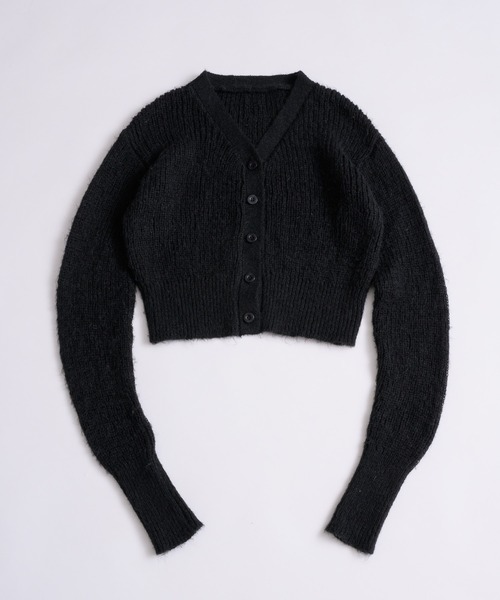 GIUNON ニットカーディガン FREE ライトブルー レディース : ZOZOTOWN