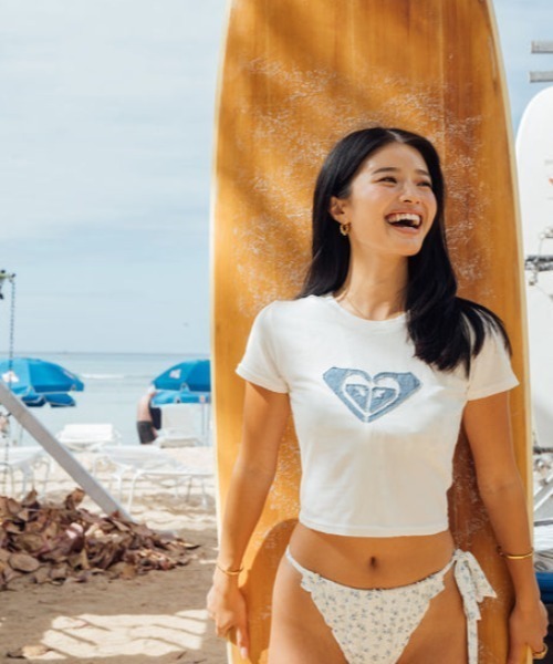 tシャツ 「ミニTシャツ」ROXY x NANAHA ちびTシャツ RST252604T レディース ROXY tシャツ 「ミニTシャツ」ROXY x NANAHA ちびTシャツ