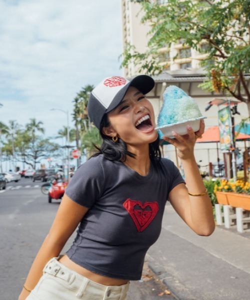 tシャツ 「ミニTシャツ」ROXY x NANAHA ちびTシャツ RST252604T レディース