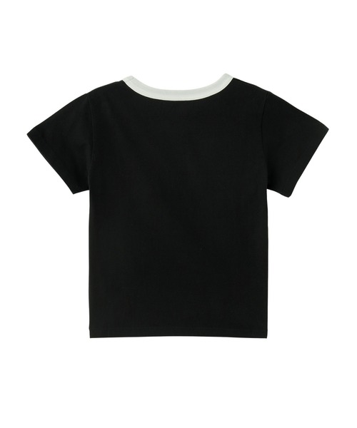 X-girl tシャツ GRADATION GLITTER OVAL LOGO S/S BABY TEE