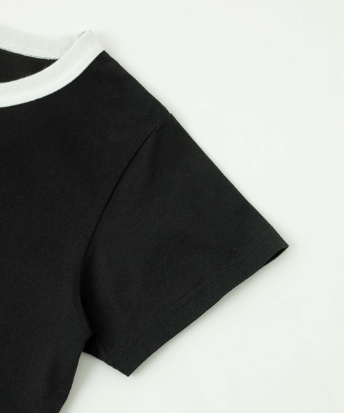 X-girl tシャツ GRADATION GLITTER OVAL LOGO S/S BABY TEE