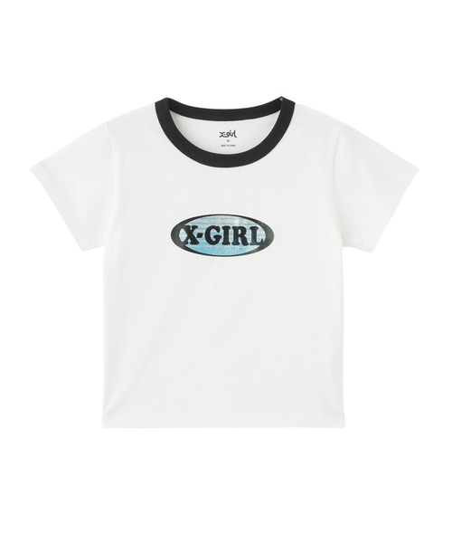 tシャツ RHINE STUD LOGO L/S BABY TEE レディース X-girl tシャツ GRADATION GLITTER OVAL LOGO S/S BABY TEE
