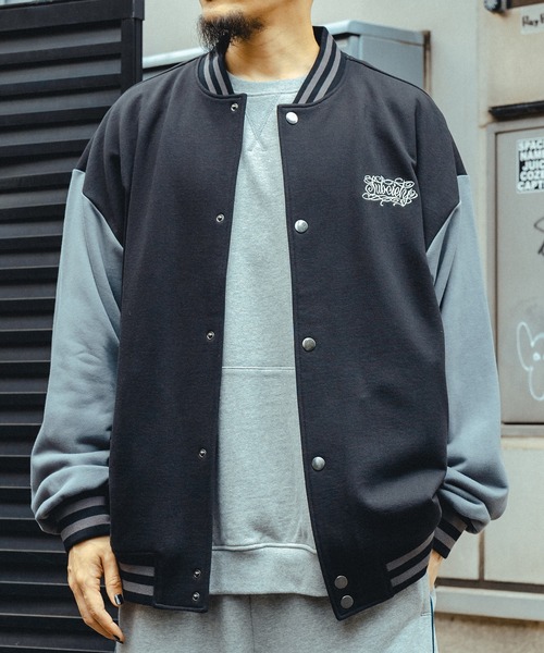 Subciety ブラック スタジャン Lサイズ Subciety（サブサエティ） スタジャン LARGE ブラック×グレー メンズ