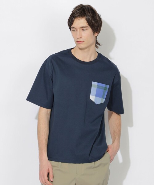 【関税込み】Bode ブルー Crest ポケットTシャツ Bode: ブルー Crest ポケットTシャツ | SSENSE 日本